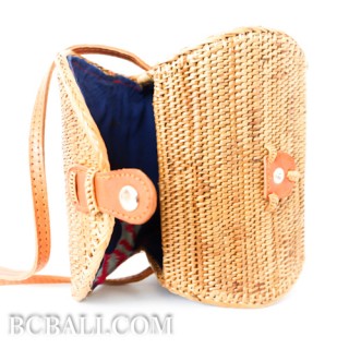 purses batural straw rattan bags handmade women style classic